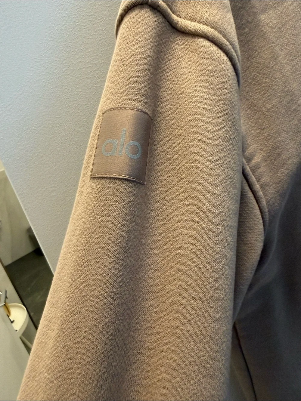 Alo Yoga Coat Single-Button Coat in Taupe